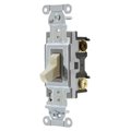 Bryant Toggle Switch, General Purpose AC, Three Way, 15A 120/277V AC, Side Wired Only, Ivory CS315BI